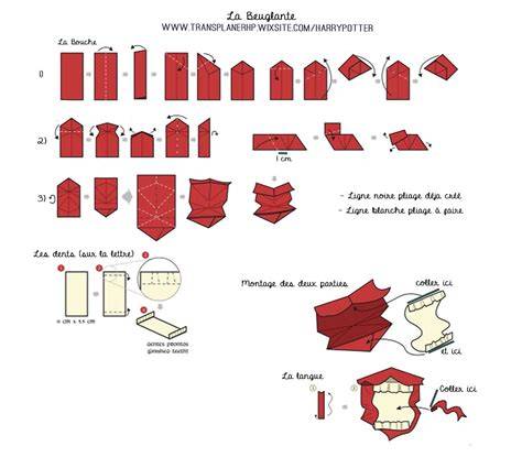 lettre beuglante origami rouge et argent