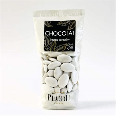 dragées chocolat blanc carte de présentation
