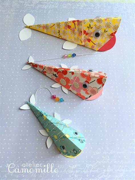 Atelier masques poissons origami marin