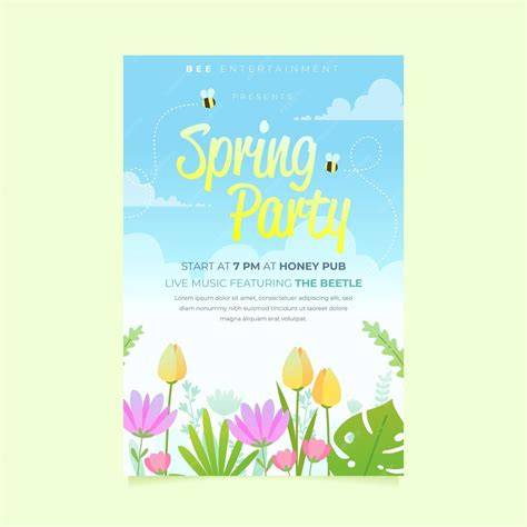 Affiche événementiel Fête Printemps