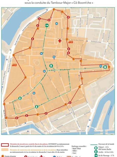 plan et parcours des lieux du Carnaval
