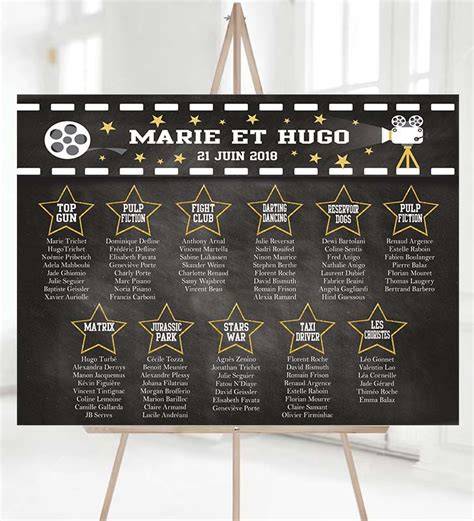 plan de table cinema infographie