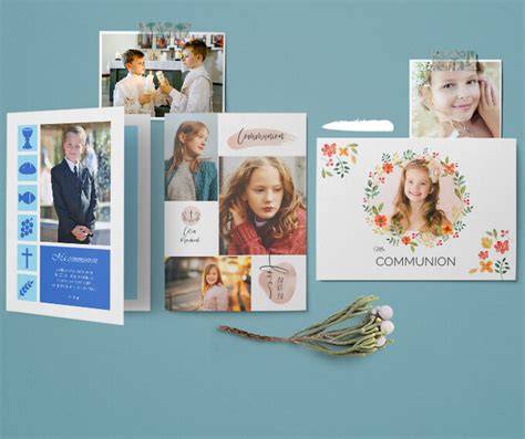 image faire-part communion motifs religieux et photos