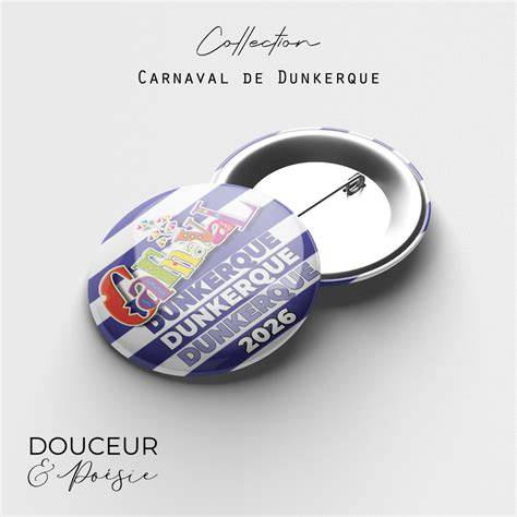 Badge illustration et motif Dunkerque