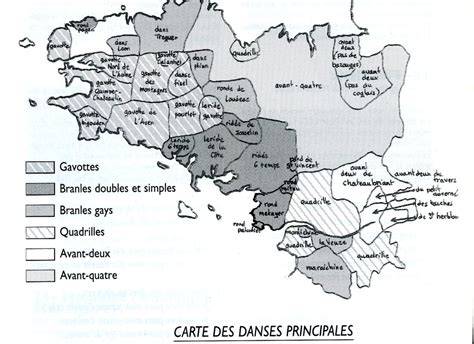 carte et schéma des danses québécoises