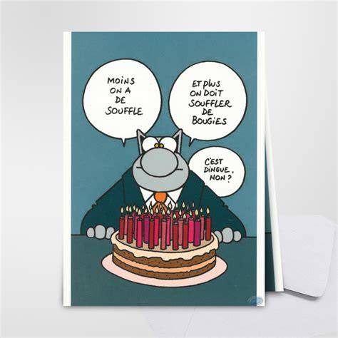 Carte anniversaire humoristique (infographie)