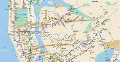 Carte métro New York améliorée et lisibilité