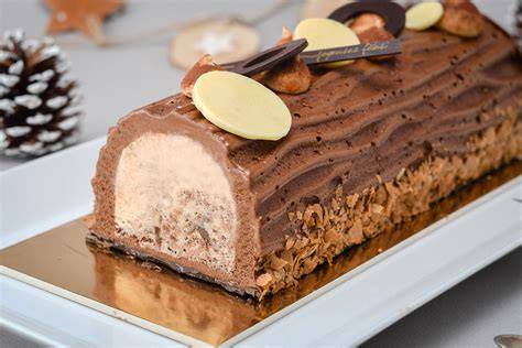 illustration bûche glaces et textures