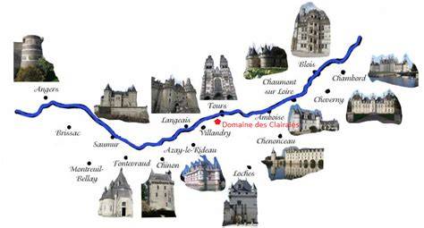 carte des châteaux de la Loire