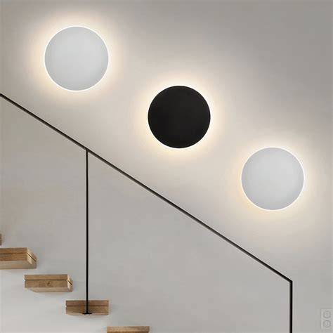 applique murale ronde noire design