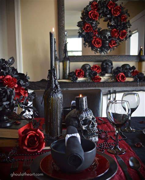 tablescape vampire decor noir