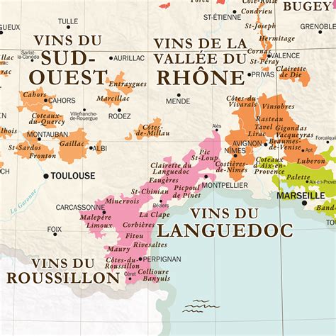 carte des vignobles et itinéraires oenotouristiques