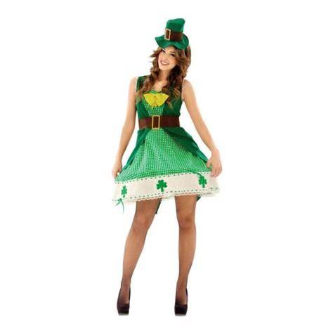 Déguisement Leprechaun femme détail robes et chapeau