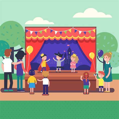 illustration d’affiche de spectacle et public enthousiaste