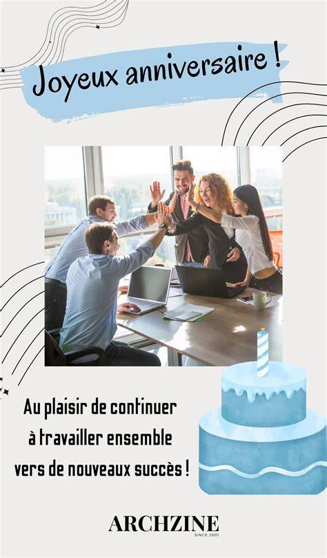 carte d’anniversaire professionnelle