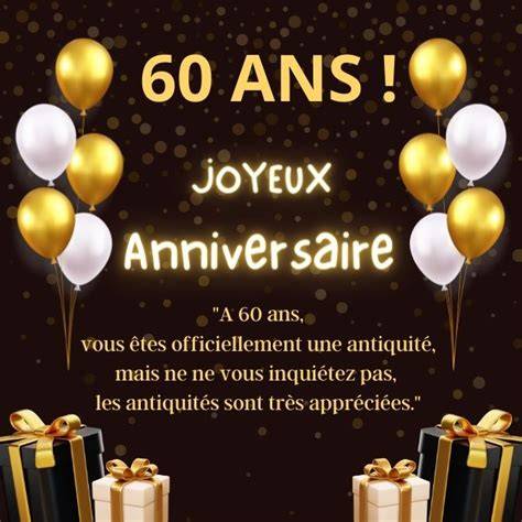 Étiquette destinataire anniversaire 60 ans