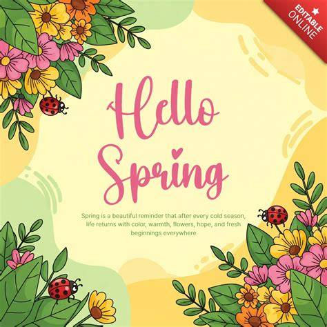 Carte florale et message joyeux