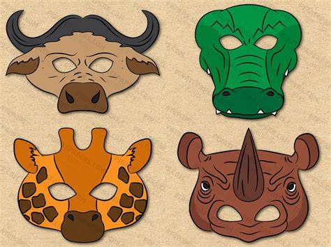 masques animaux imprimables идеи