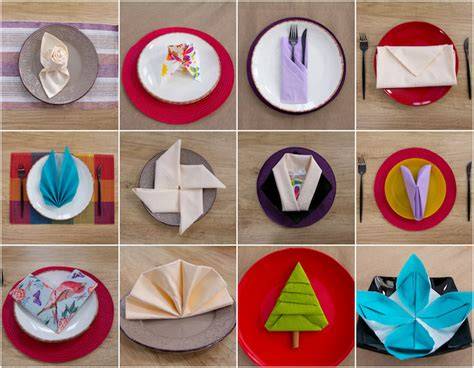 image d'ensemble pliages serviettes chic