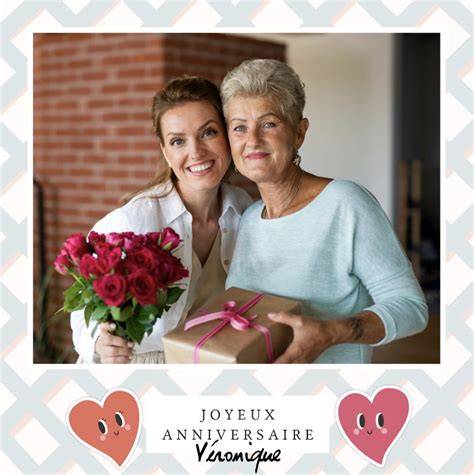 Carte anniversaire personnalisée pour Véronique