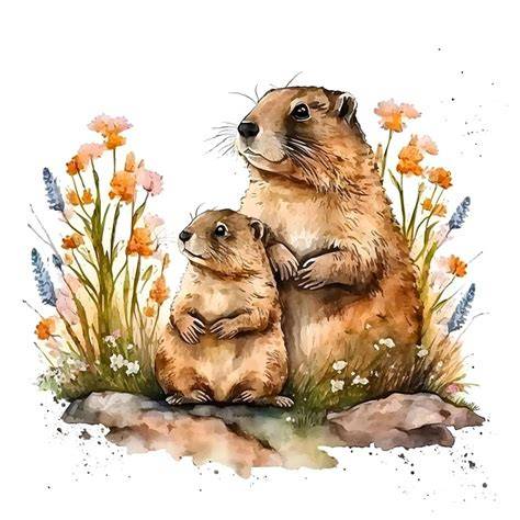 illustration marmottes et transition saisonnière