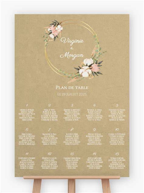 plan de table mariage châteaux irlandais