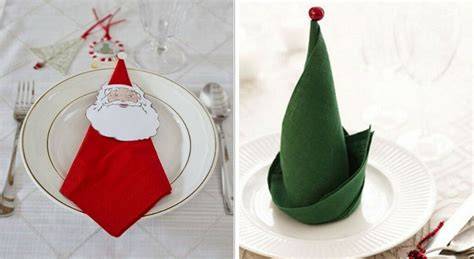pictogrammes de pliage serviette Noël