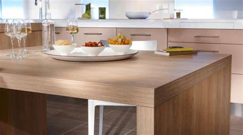 schéma plan table cuisine stratifié