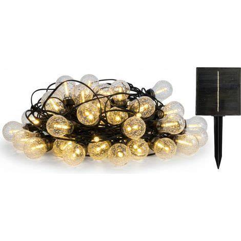 Guirlande solaire 20m dans un jardin nocturne