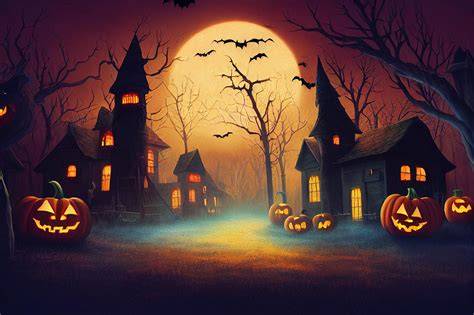 fond d'écran anime halloween reference design