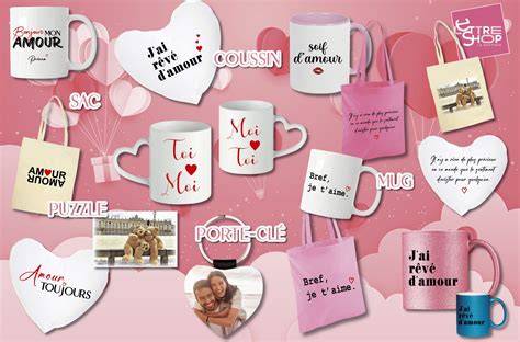 exemples cadeaux personnalisés Saint Valentin