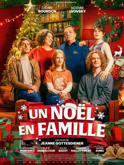 Image de scénarios de film de Noël avec famille et décorations