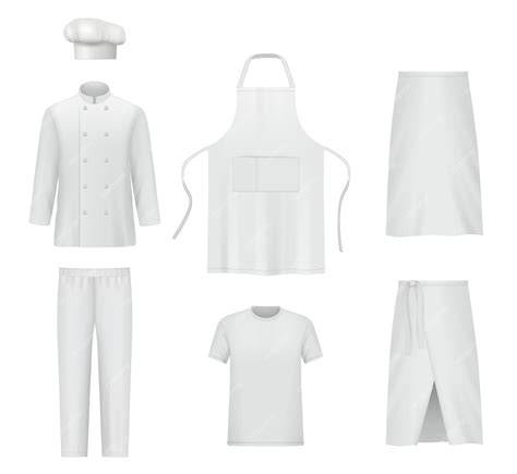 Illustration du costume de chef cuisinier et accessoires