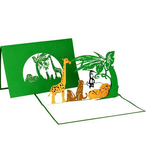 Cartes pop-up animaux - schéma de mécanisme