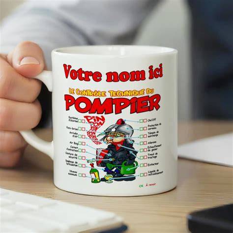 mug avec message humoristique pompier
