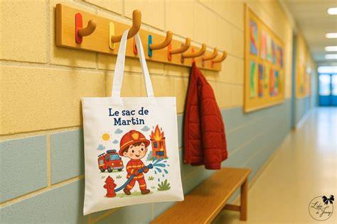 tote bag personnalisé pompier