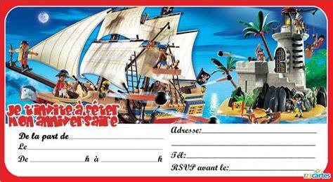 illustration invitations Playmobil imprimables