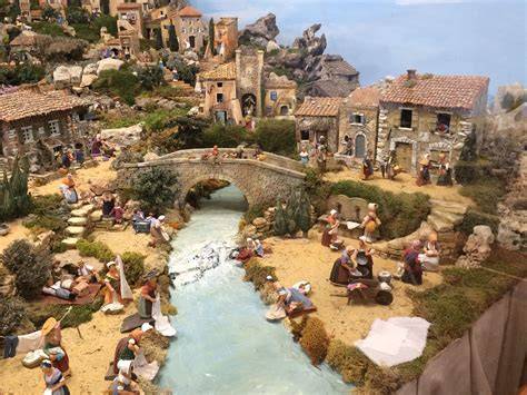 Crèche provençale et village de santons