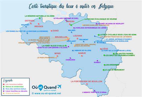 Carte des chateaux hantés en Belgique