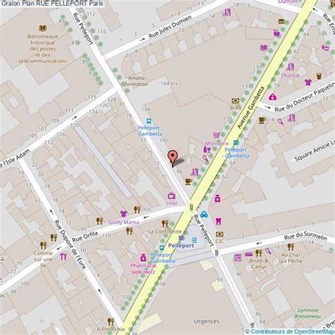 Plan des transports vers le 62 Rue Pelleport