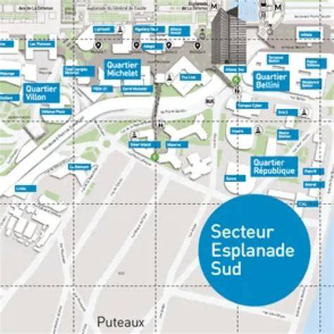 Plan et accès esplanade du Gravier et vue sur la Garonne