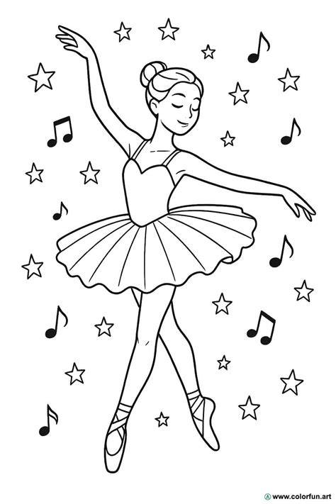 Danseuse en tutu blanc et ciel étoilé