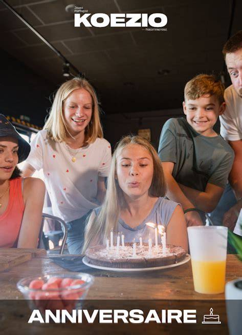 image d’un anniversaire Koezio avec enfants souriants