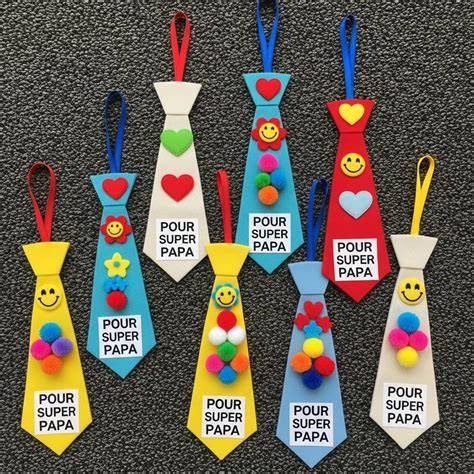 decorations cravate feutrine gommettes