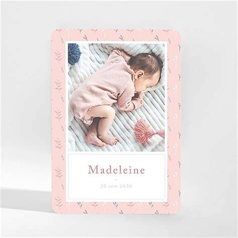 faire-part magnet illustration rose fille