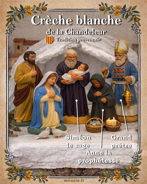 crèche blanche et chandeleur: détails