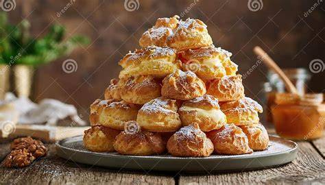 croquembouche montage choux illustration