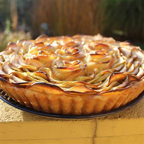 image bouquet de roses pommes tarte