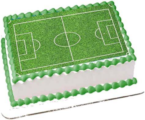 gâteau terrain de football en sucre comestible