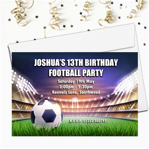 Invitations football couleur club